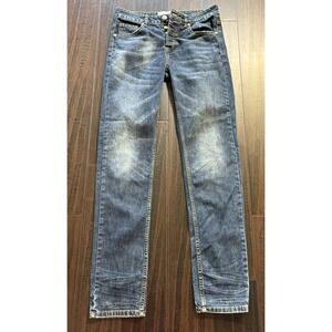 Sixth June Jeans Mens 31 Paris Coco Skinny Stretch Dark Wash Button Fly 31x31